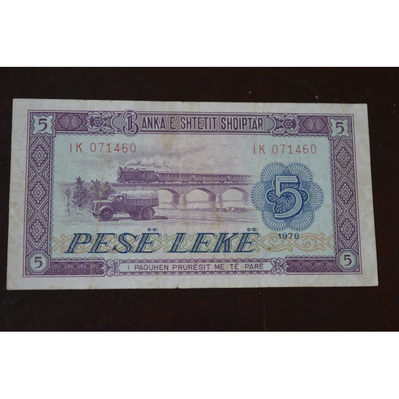 Албанія/Albania 5 leke 1976 Pick 42 Албанія/Albania 5 leke 1976 Pick 42