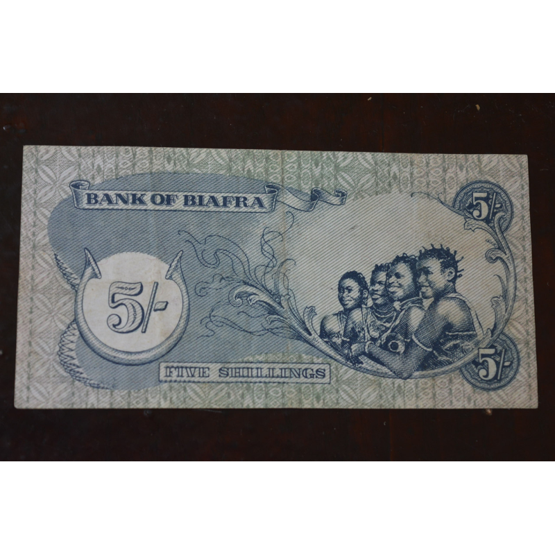 Biafra Біафра - 5 Shillings 1967 XF Biafra Біафра - 5 Shillings 1967 XF