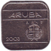 Монета у 50 центів, 2001,03 рік, Аруба. (у холдере)
