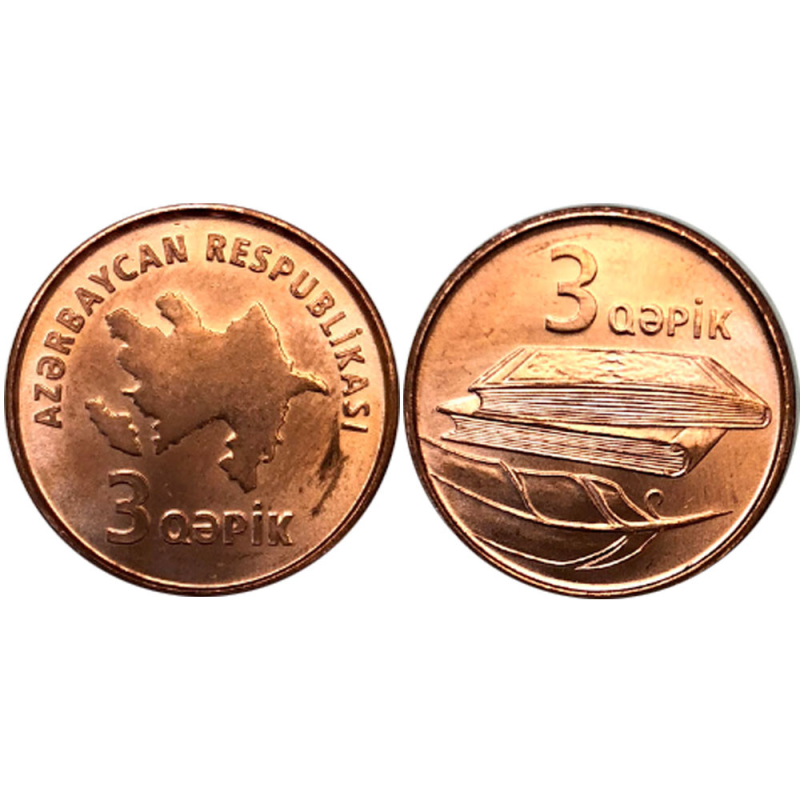 Azerbaijan Азербайджан 3 Qapik 2006 UNC Azerbaijan Азербайджан 3 Qapik 2006 UNC