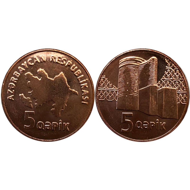 Azerbaijan Азербайджан 5 Qapik 2006 UNC Azerbaijan Азербайджан 5 Qapik 2006 UNC