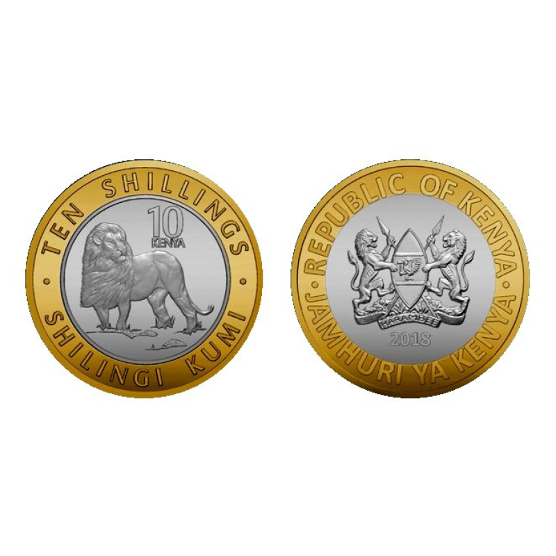 Kenya Кенія 10 Shillings 2018 UNC Kenya Кенія 10 Shillings 2018 UNC
