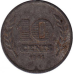 Монета 10 центів. 1941,42 рік, Нідерланди. Монета 10 центів. 1941,42 рік, Нідерланди.