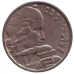 Монета 100 франків. 1954 рік, Франція. Монета 100 франків. 1954 рік, Франція.