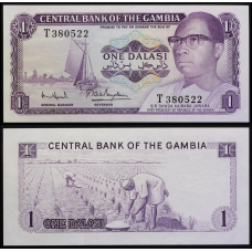 Gambia Гамбія - 1 Dalasi 1971 serie R UNC
