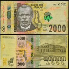 Malawi Малаві - 2000 Kwacha 2018 UNC
