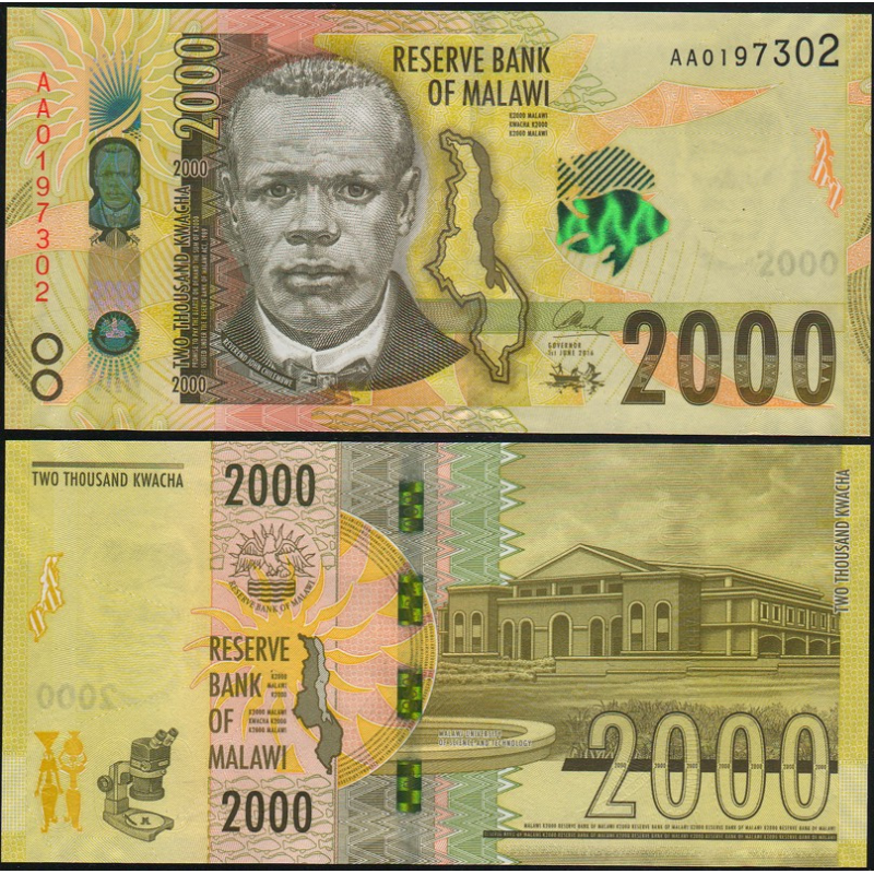 Malawi Малаві - 2000 Kwacha 2018 UNC