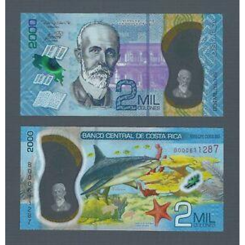 Costa Rica Коста-Рика - 2000 Colones 2018 (2020) UNC Polymer Costa Rica Коста-Рика - 2000 Colones 2018 (2020) UNC Polymer