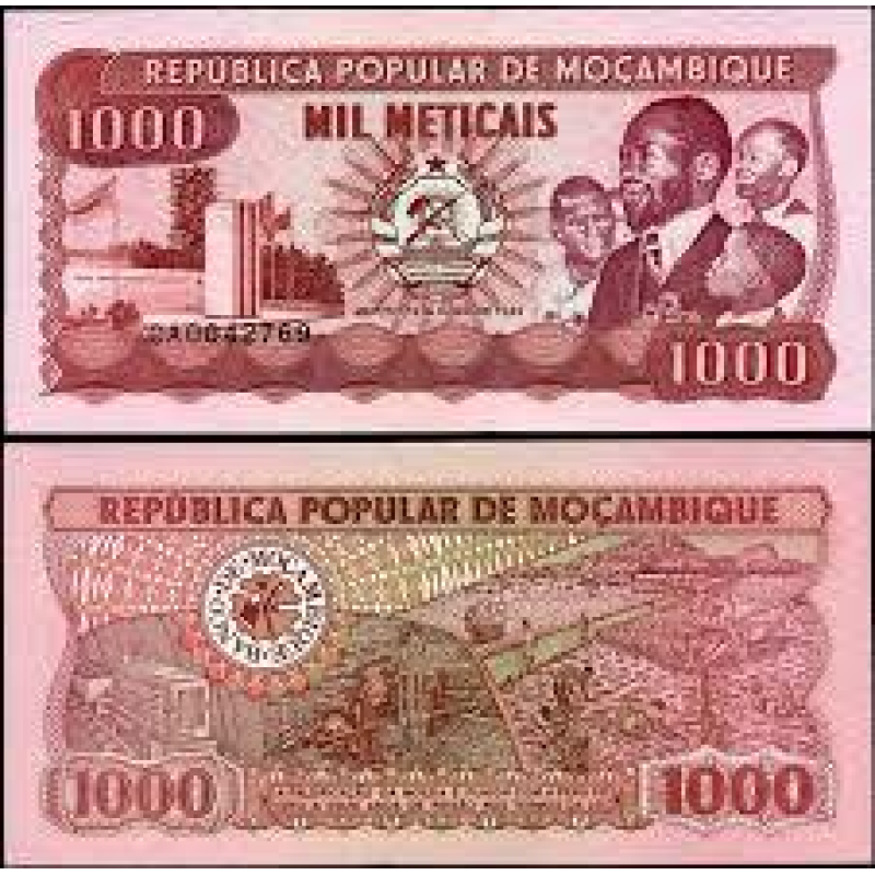 Мозамбік/Mozambique 1000 Meticas 1989 Pick132c UNC Мозамбік/Mozambique 1000 Meticas 1989 Pick132c UNC