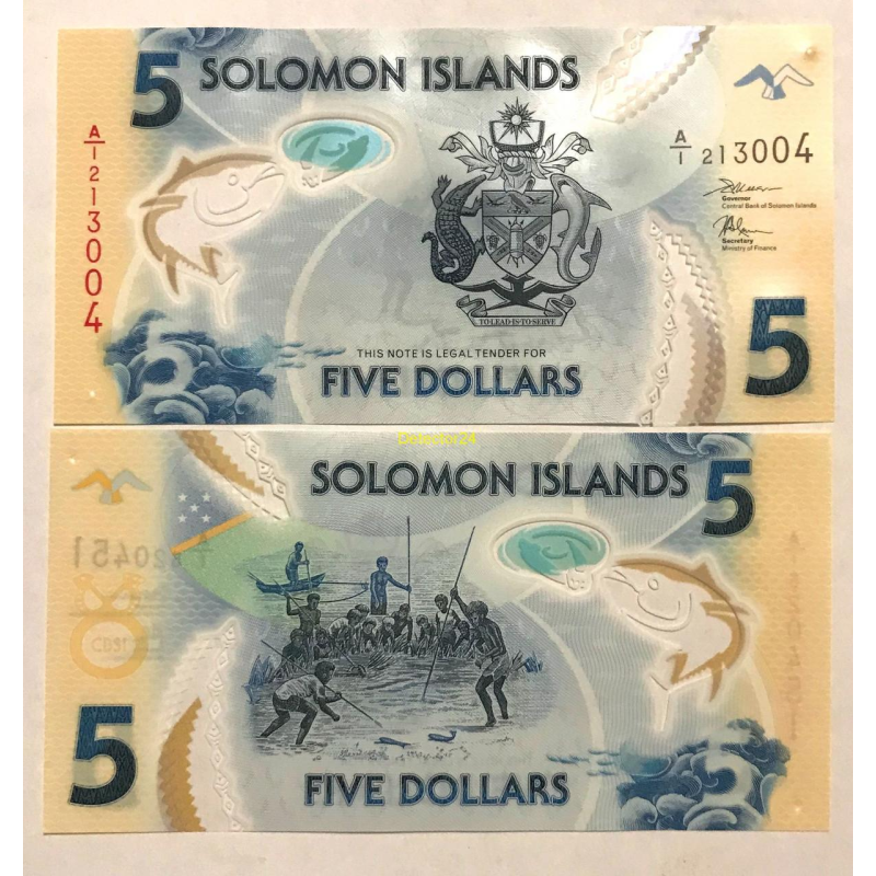 Соломонові острови - Соломоны - Solomon Islands 2019 - 5 dollars - Pick NEW UNC Polymer Соломонові острови - Соломоны - Solomon Islands 2019 - 5 dollars - Pick NEW UNC Polymer