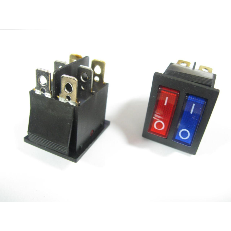 Перемикач KCD2-2101N ON-OFF (6 pin) R+B Daier Перемикач KCD2-2101N ON-OFF (6 pin) R+B Daier