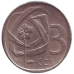 Монета 3 крони. 1966 рік, Чехословаччина.(БЖ) Монета 3 крони. 1966 рік, Чехословаччина.(БЖ)