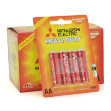 Батарейка MITSUBISHI Heavy Duty 1.5 V AA/R6P, 4pcs/card, 48pcs/inner box, 576pcs/ctn (комплект 4шт)
