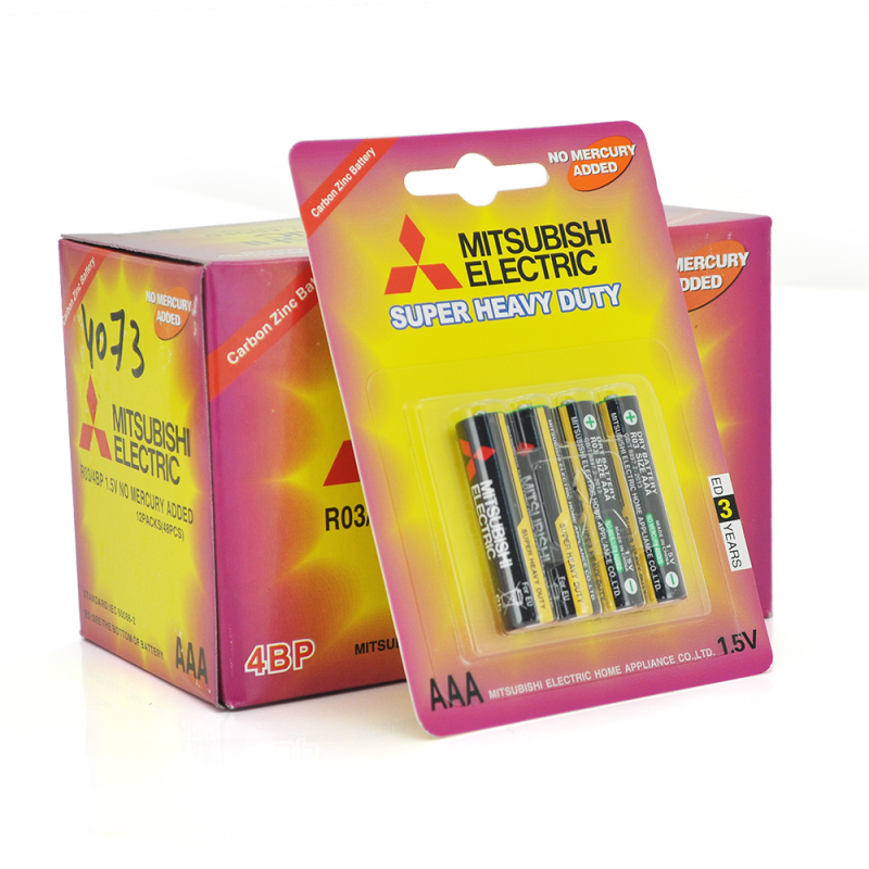 Батарейка Super Heavy Duty MITSUBISHI 1.5V AAA/R03, 4pcs/card, 48pcs/inner box, 576pcs/ctn (комплект 4шт) Батарейка Super Heavy Duty MITSUBISHI 1.5V AAA/R03, 4pcs/card, 48pcs/inner box, 576pcs/ctn (комплект 4шт)