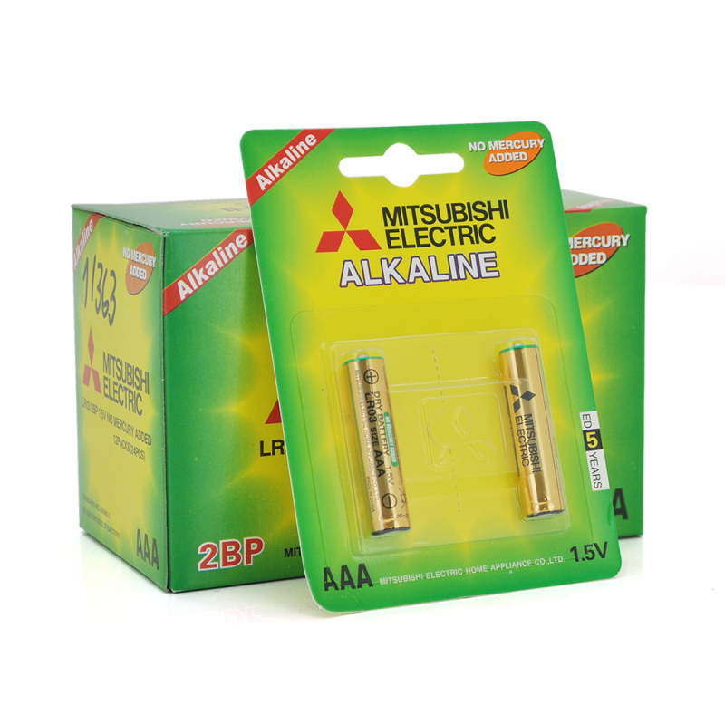 Лужна Батарейка MITSUBISHI 1.5 V AAA/LR03, 2pcs/card, 24pcs/inner box, 288pcs/ctn (комплект 2шт)