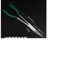 Довгогубці Tuochi Tools зігнуті, зелені ручки 285 х 30 х 50, 25 градусів