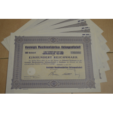 Акція. Німеччина. Vereiningte 100 reichmark 1937 рік aUNC-UNC (5 - 12)