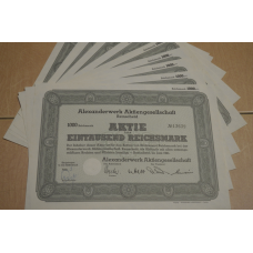Акція. Німеччина. Alexanderwerk--1000 reichmark---1941 рік aUNC-UNC (5 - 21)