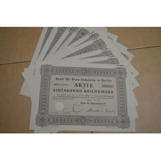 Акція. Німеччина. Bank Brau-Industrie 1000reichmark 1942 рік aUNC-UNC (5 - 25)