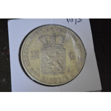 Нідерланди 2 1/2 гульдена 1873 р срібло.