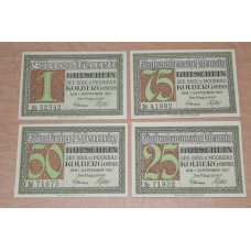 Німеччина. Нотгельд. 1 Mark 75,50,25 Pf 1921 року ( 1 )