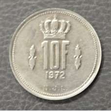 Люксембург 10 франків 1972 рік (АЗ)