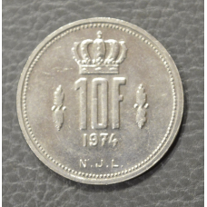 Люксембург 10 франків 1974 рік (АЗ)