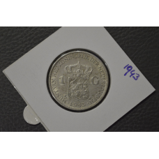 Нідерланди 1 гульден 1943 рік срібло (у холдере)