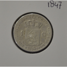 Нідерланди 1 гульден 1847 рік срібло (у холдере)