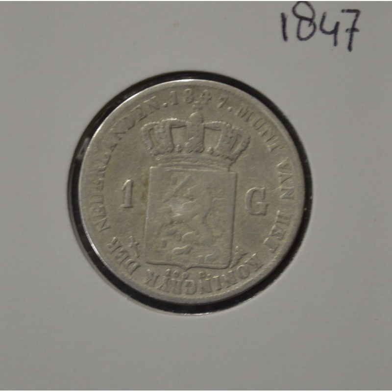 Нідерланди 1 гульден 1847 рік срібло (у холдере) Нідерланди 1 гульден 1847 рік срібло (у холдере)