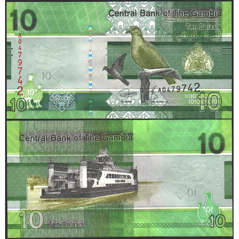 Gambia Гамбія - 10 Dalasis 2019 UNC Gambia Гамбія - 10 Dalasis 2019 UNC