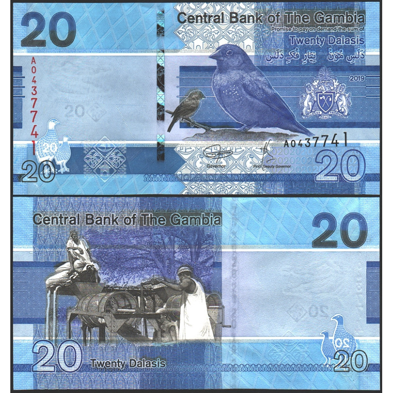 Gambia Гамбія - 20 Dalasis 2019 UNC Gambia Гамбія - 20 Dalasis 2019 UNC