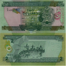 Соломонові о - ви/ Solomon 2 dollars 2011 UNC