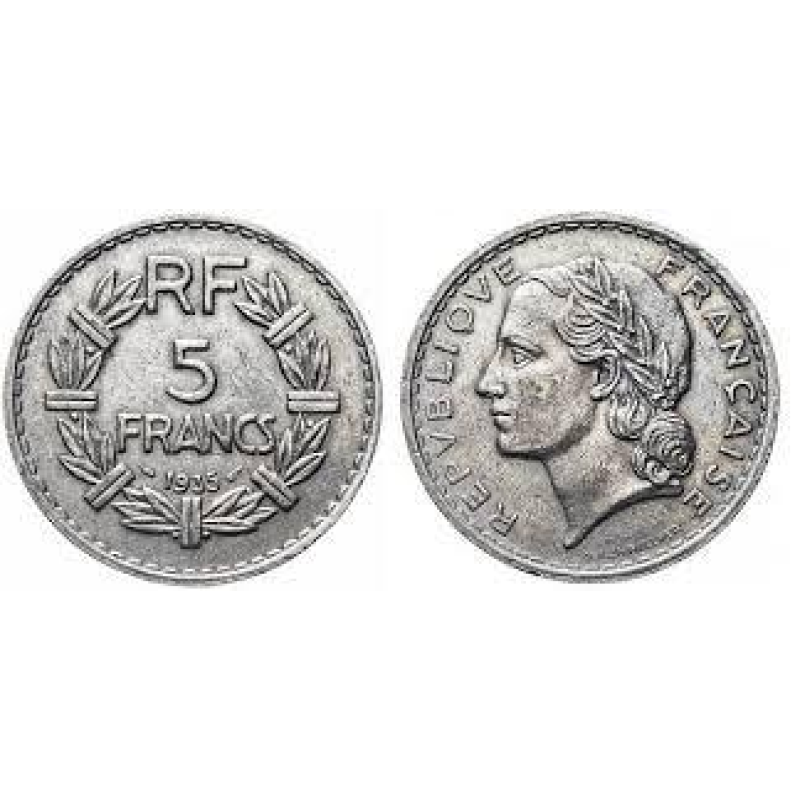 Франція, 5 франков, 1933 1935 Франція, 5 франков, 1933 1935