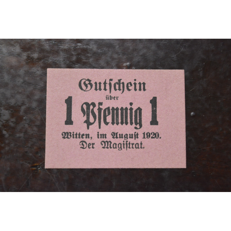 Німеччина. Нотгельд. 1 Pf 1920 року ( 2) Німеччина. Нотгельд. 1 Pf 1920 року ( 2)