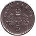 Монета 5 пенсів. 2001 рік, Великобританія. Монета 5 пенсів. 2001 рік, Великобританія.