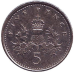 Монета 5 пенсів. 2004 рік, Великобританія. Монета 5 пенсів. 2004 рік, Великобританія.
