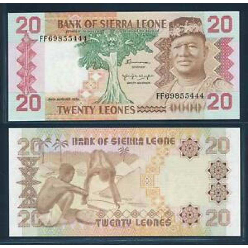 Сієрра-Леоне/Sierra Leone 20 Leones 1984 P14b UNC
