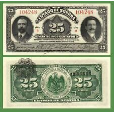 Мексика/Mexico 25 Centvos 1915 Pick S1069 UNC