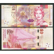 Багами / Bahamas 3 Dollars 2019 Pick New UNC