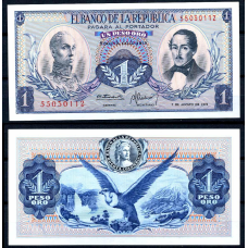 Колумбія 1 песо 1973год unc