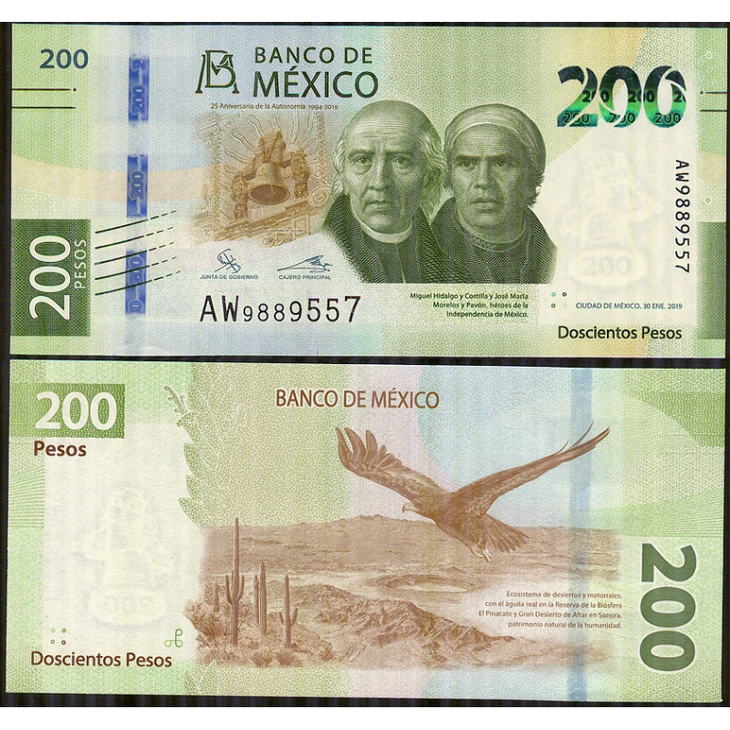 Мексика / Mexico 200 Pesos 2021 Pick 135 UNC Мексика / Mexico 200 Pesos 2021 Pick 135 UNC