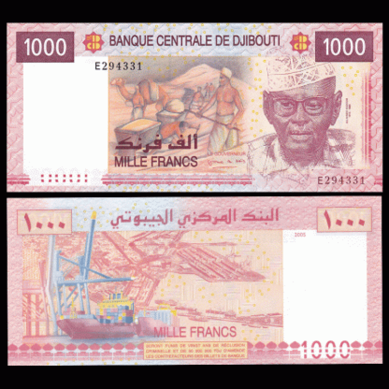 Джибуті / Djibouti 1000 Franks 2005 Pick 42 UNC Джибуті / Djibouti 1000 Franks 2005 Pick 42 UNC