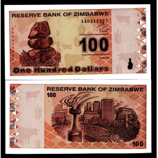 Зімбабве/Zimbabwe 100 Dollars 2009 Pick UNC
