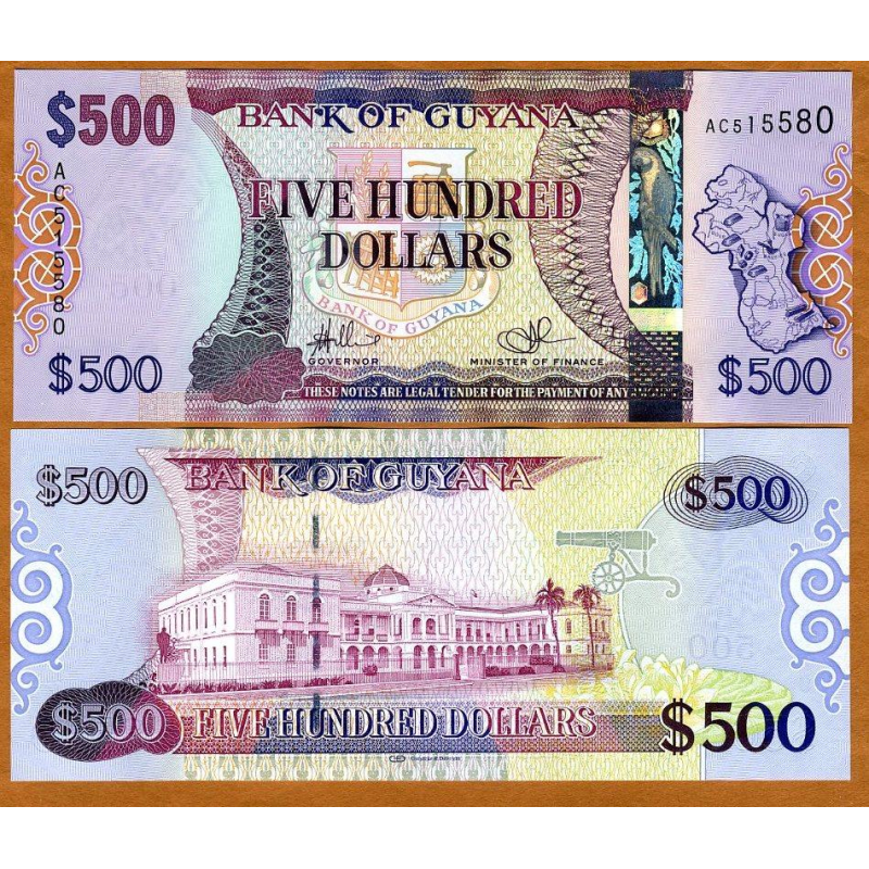 Гайана / Guyana 500 Dollars (2011) UNC Гайана / Guyana 500 Dollars (2011) UNC