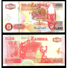 Zambia Замбія - 50 Kwacha 2009 P. 37h UNC