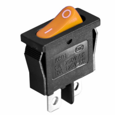 Перемикач KCD1-101-12, ON-OFF, 6А (2pin), 250V, жовтий