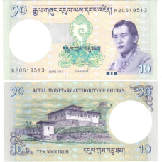 Bhutan Бутан - 10 Ngultrum 2013 UNC