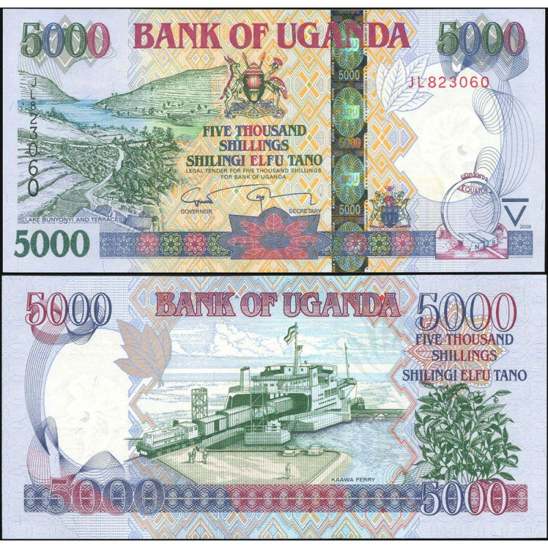 Uganda Уганда - 5000 Shillings 2009 UNC