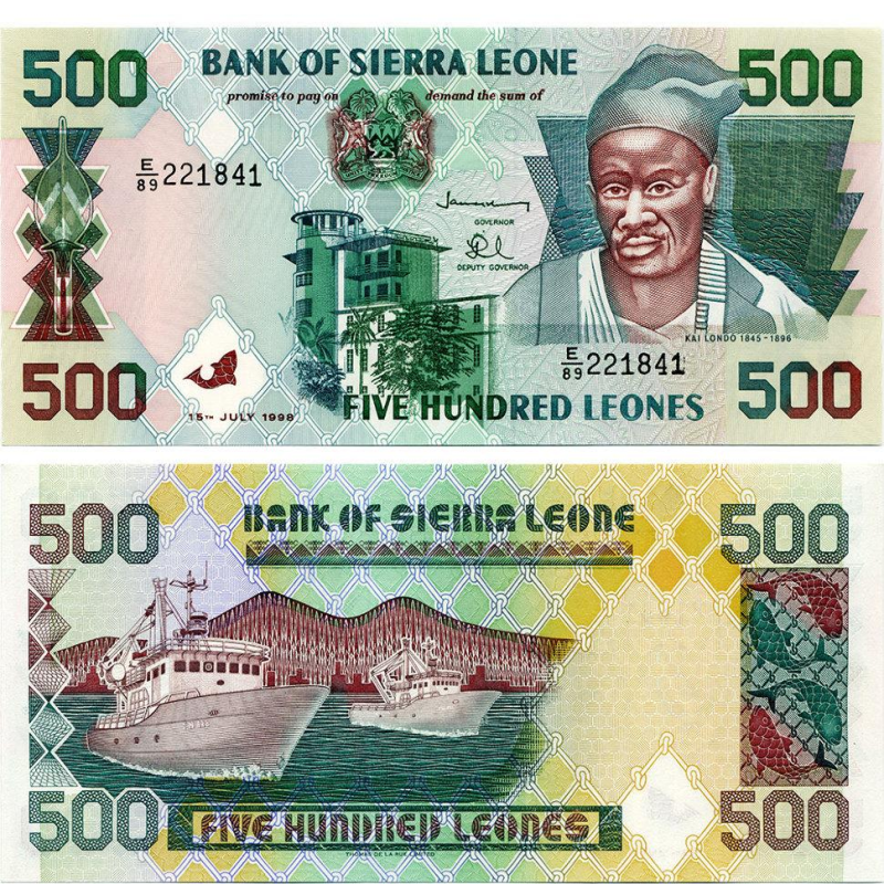 Sierra Leone Сьєрра-Леоне - 500 Leones 1998 UNC